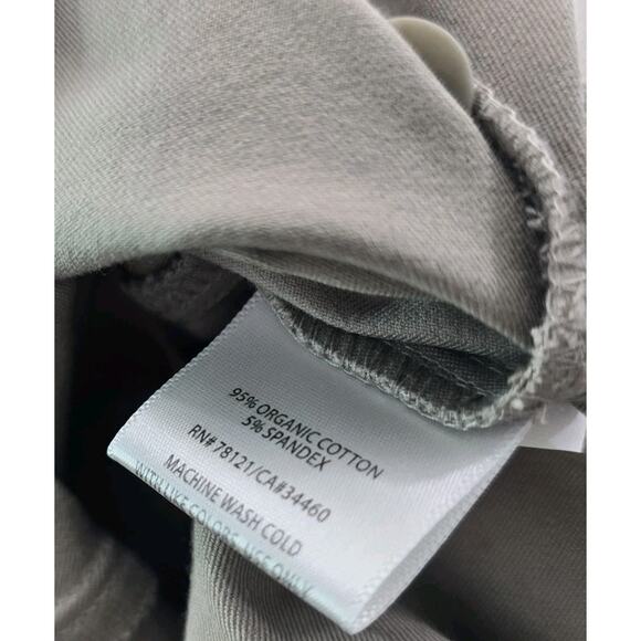 Eileen Fisher Pants Womens Large Tan Khaki Stretch Pull On High Rise Organic - Picture 9 of 11